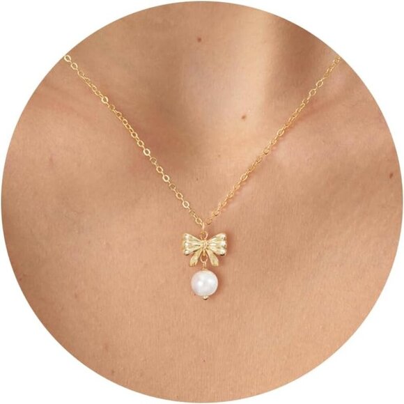 Jewelry - ⚡Pearl  14K Gold-plated White Gold-plated Dainty Pearl Necklace for Women